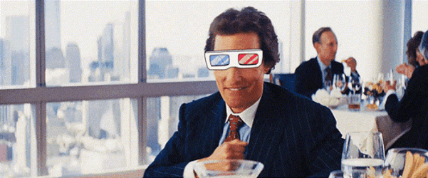 Matthew Mcconaughey Wolf Of Wall Street 3D Glasses GIF
