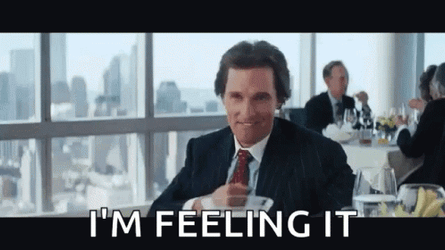 Matthew Mcconaughey Wolf Of Wall Street Feeling It GIF