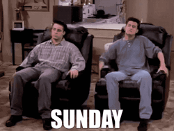Matthew Perry And Matt LeBlanc Relaxing On Sunday GIF