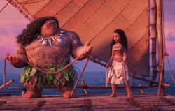 Maui Moana Tying Up Noose GIF
