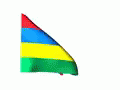 Mauritius Flag White Background