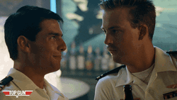 Maverick Nick Bradshaw Pete Mitchell Cheers GIF