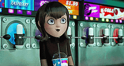 Mavis Dracula Drinking Slurpee GIF