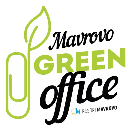 Mavrovo Green Office Logo With Paper Clip Sticker