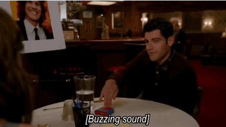 Max Greenfield Dining In Bar GIF