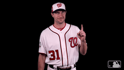 Max Scherzer Pointing Up GIF