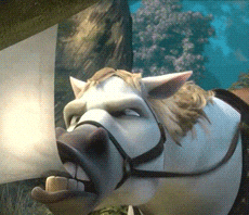Maximus Pommel Horse Eating Wanted Poster GIF