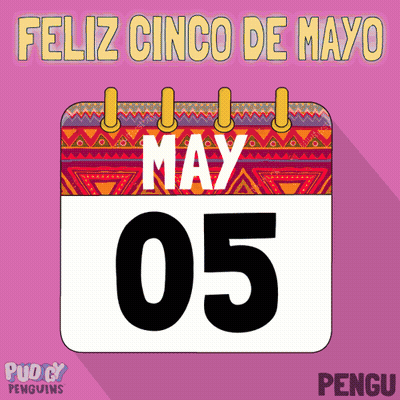 May 5 Calendar On Pink Background GIF