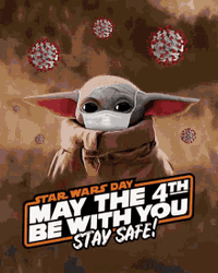 May The 4Th Be With You Yoda Coronavirus Stay Safe  GIF
