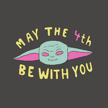 May The 4Th Be With You Yoda Face GIF