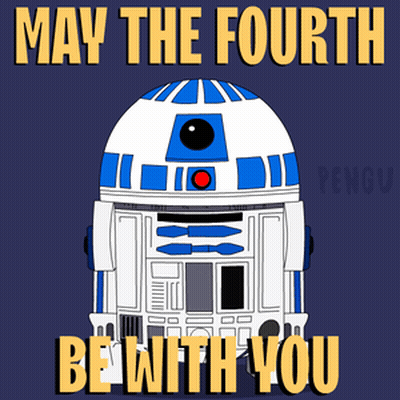 May The Fourth Be With You R2D2 Poster GIF