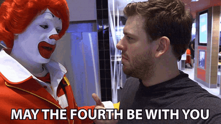 May The Fourth Be With You Ronald McDonald GIF