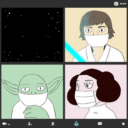 May The Fourth Be With You Zoom Call GIF