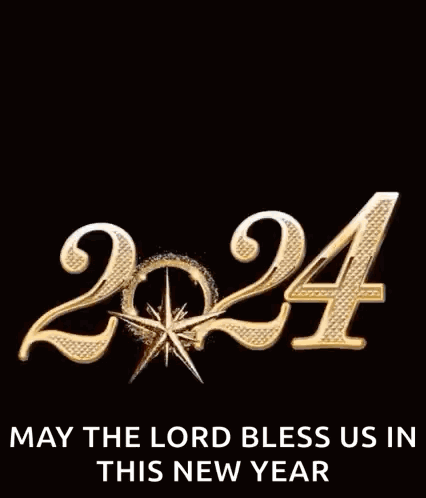 May The Lord Bless Us In This New Year 2024 With Fireworks In The Background . GIF