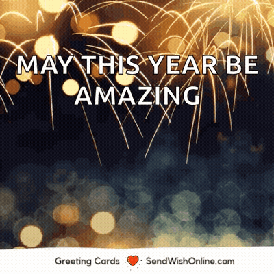 May This Year Be Amazing Fireworks GIF