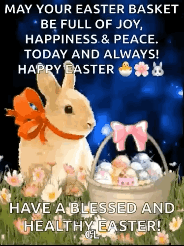 May Your Easter Basket Be Full Of Joy , Happiness And Peace Today And Always ! Happy Easter Have A Blessed And Healthy E GIF