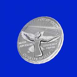 Maya Angelou Quarter Coin  GIF
