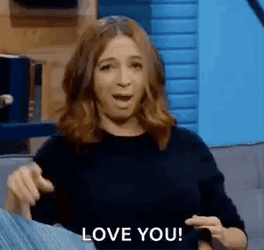 Maya Rudolph Flying Kisses GIF