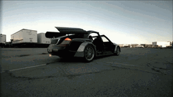 Maybach Exelero Engine Flaming Tail Pipe GIF