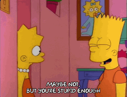 Maybe Not Bart Lisa Simpson Talking GIF