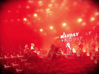 Mayday Day Written On Red Background GIF