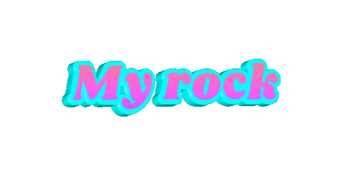 Mayrock Text In Pink And Blue Sticker