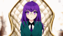 Mayumi Dojima Purple Eyes And Hair Anime GIF
