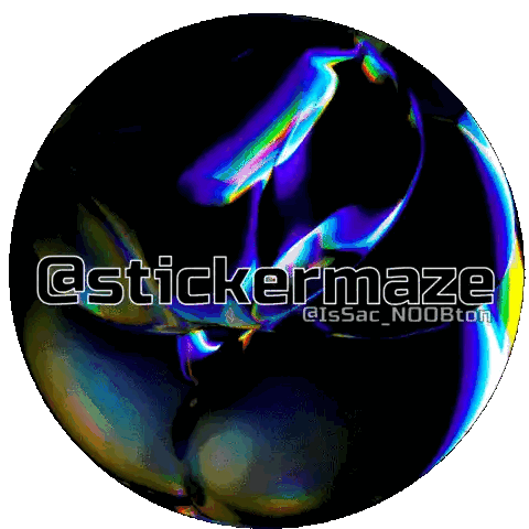 Maze Logo With Colorful Sphere Sticker