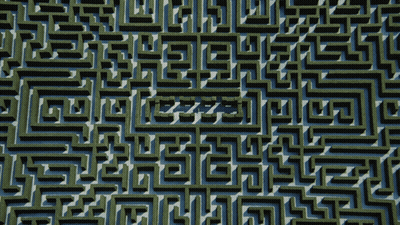 Maze With Letter G Squares GIF