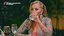 Mbali Mlotshwa Sipping Tea GIF