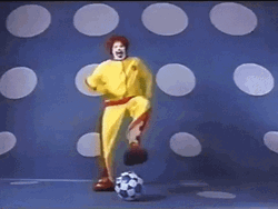 Mc Donald Playing Soccer GIF