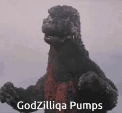 Mc Hammer Dance Godzilla Pumps GIF