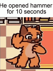 Mc Hammer Wolf Transformation Pixel Art GIF