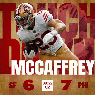 McCaffrey Running With Ball GIF
