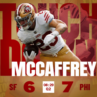 McCaffrey Running With Ball GIF