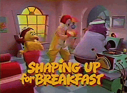 Mcdonads Grimace Birdie Shaping Up For Breakfast GIF
