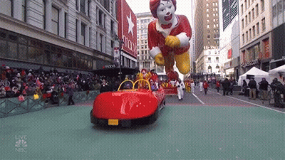 McDonald's Balloon In NBC Parade GIF
