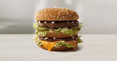 McDonald's Big Mac With Lettuce And Cheese GIF