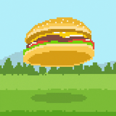 McDonald's Cheeseburger Between Two Krispy Kreme Donuts GIF