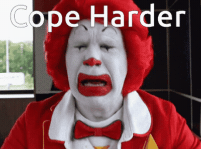McDonald's Clown Crying Cope Harder GIF