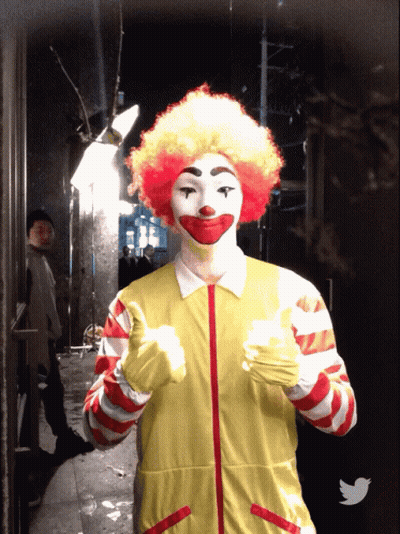 McDonald's Clown Giving Thumbs Up GIF