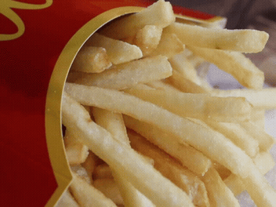 McDonald's French Fries Spilling Out GIF