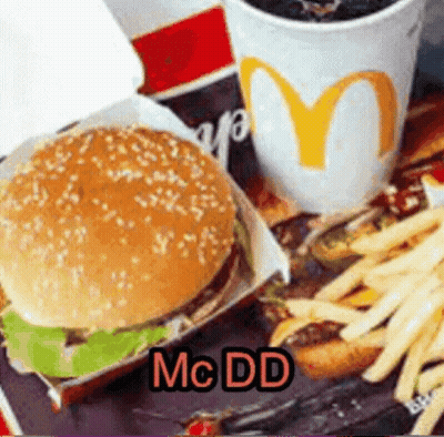 McDonald's Hamburger French Fries And Soda GIF