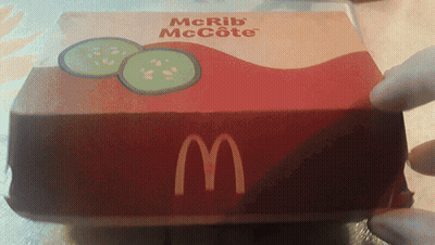 McDonald's McRib McCote Box GIF
