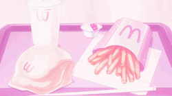 Mcdonalds Value Meal In Anime  GIF