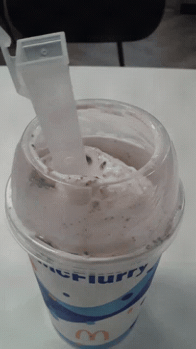 McFlurry Cup With Straw GIF
