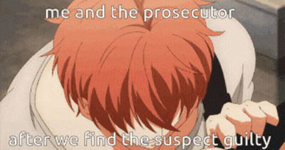 Me And The Prosecutor After We Find The Suspect Guilty GIF