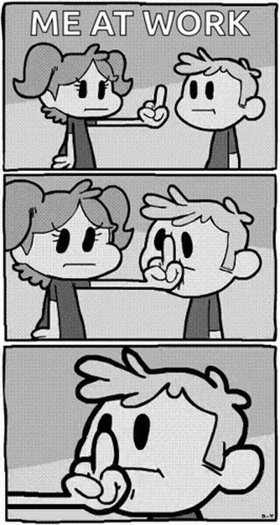 Me At Work Cartoon GIF