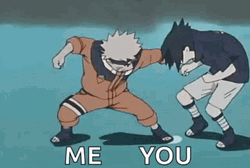 Me Naruto And You Sasuke Fighting GIF
