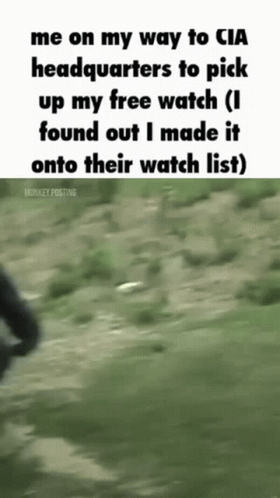 Me On My Way To CIA Headquarters To Pick Up My Free Watch GIF